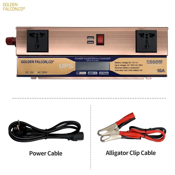 اینورتر2000 وات شارژردار برند Golden Falcon